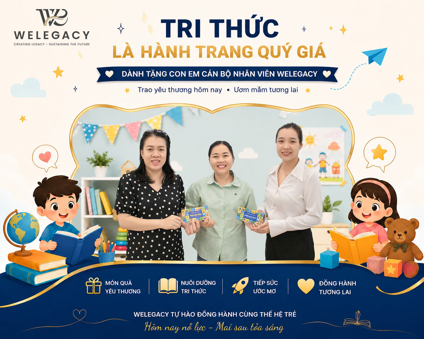 WeLegacy trao tặng phiếu quà nhà sách